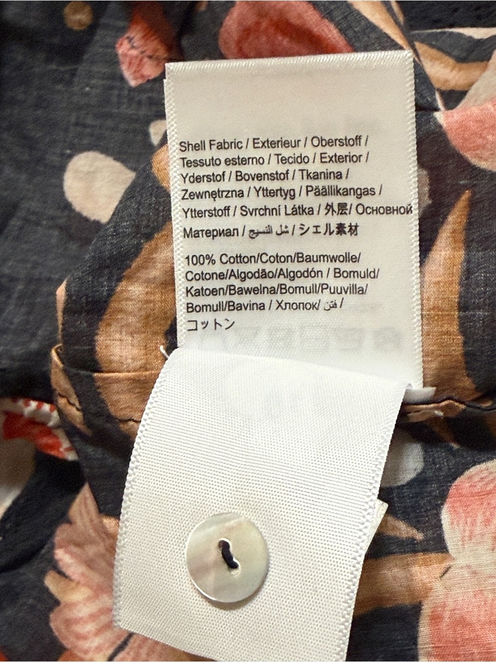 FARM Rio Black Floral Smocked Ruffle Sleeve Top with Orange Accents - Picture 16 of 16